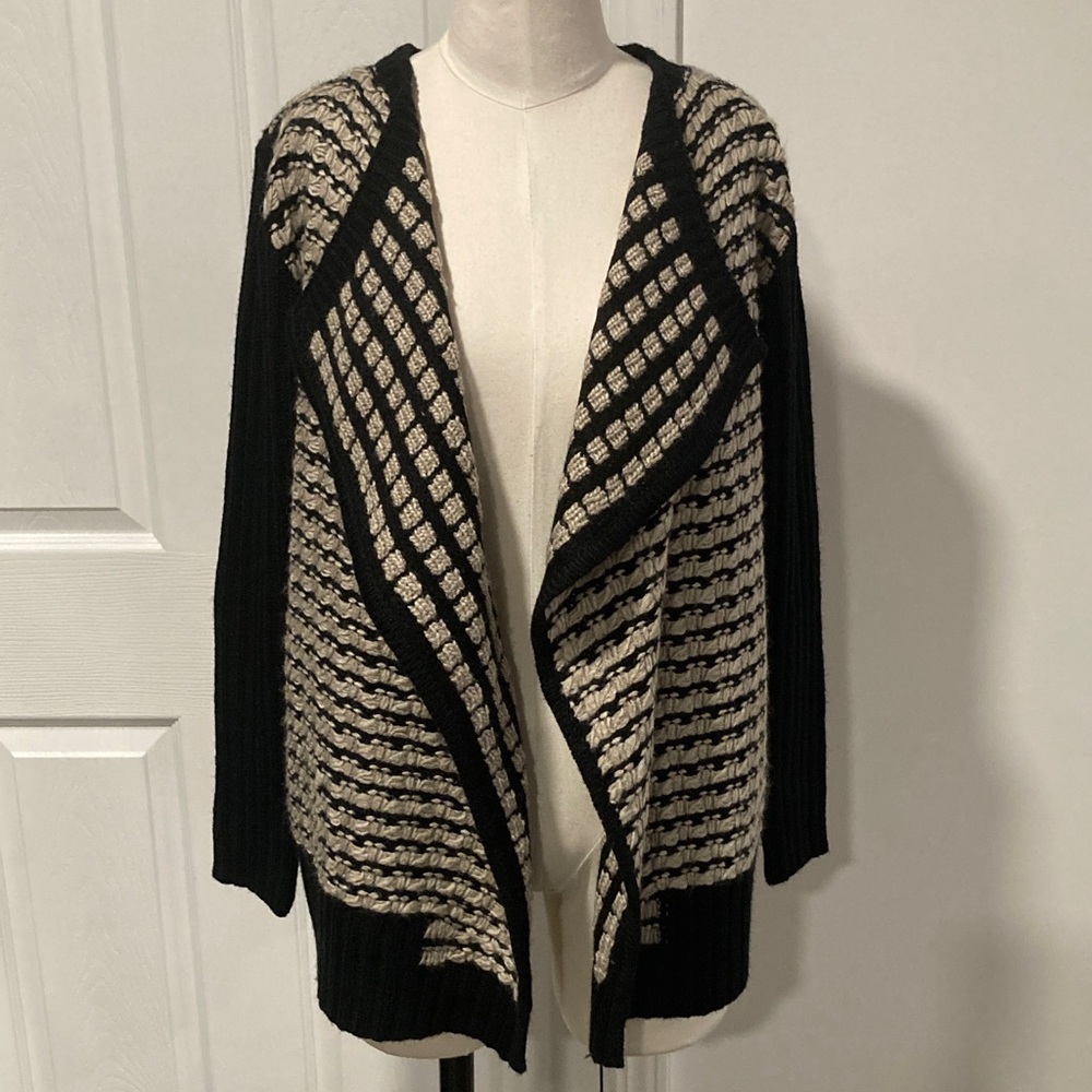 sioni open front wool blend cardigan M